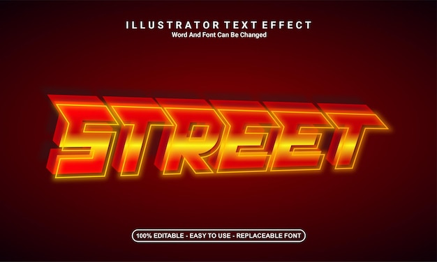 Modern text effect design street