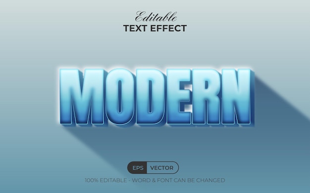 modern text effect long shadow style editable text effect