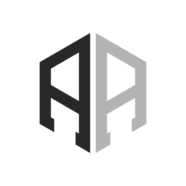 Modern Unique Hexagon Letter AA Logo Design Template Elegant initial AA Letter Logo Concept