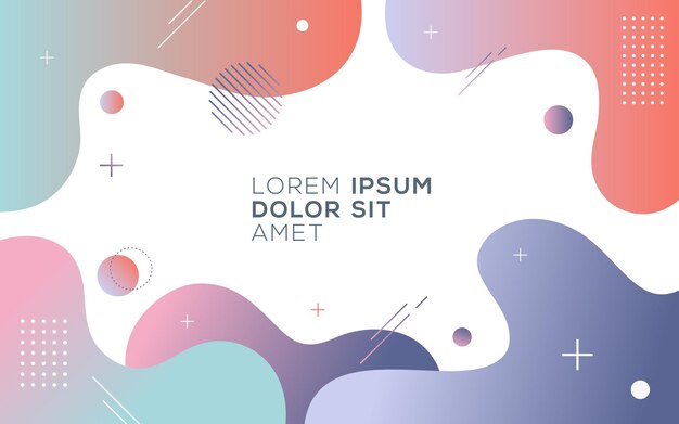 modern vector graphic of abstract fluid gradient background design template