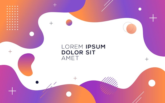 modern vector graphic of abstract fluid gradient background design template