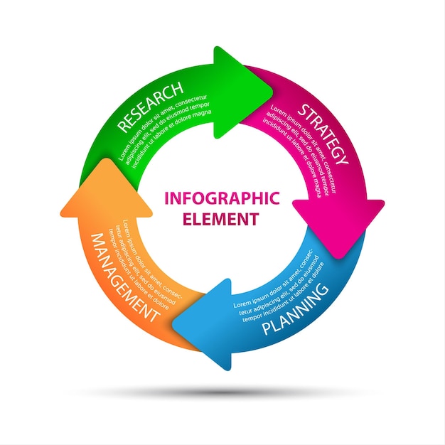 Modern vector infographic element business strategy vector illustration