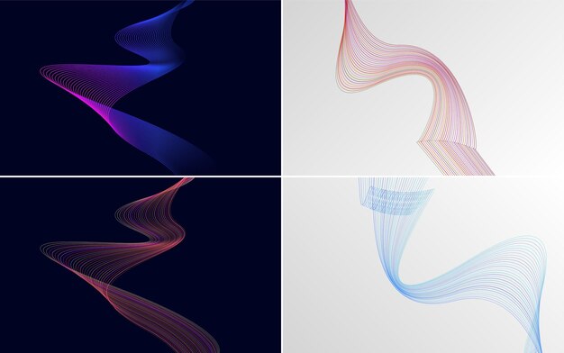 Modern wave curve abstract presentation background Pack