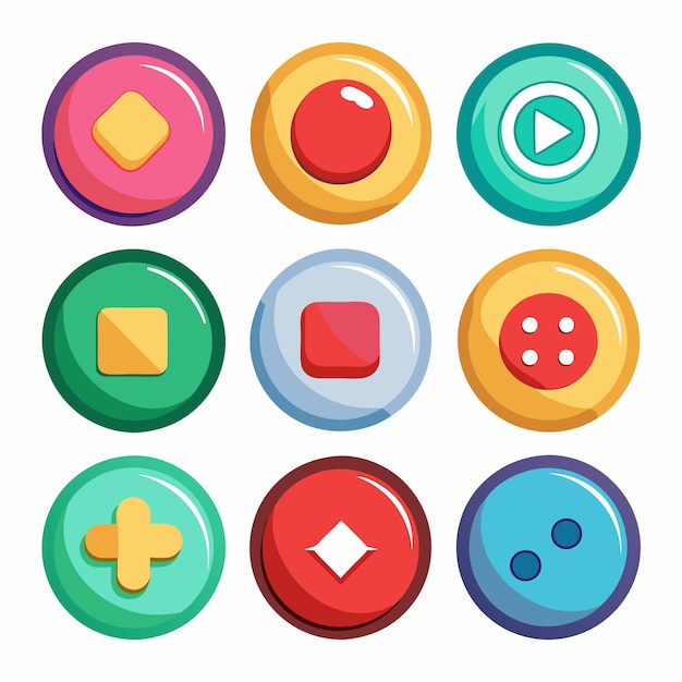 Modern Web button collection for web site Web design elements for UI designer