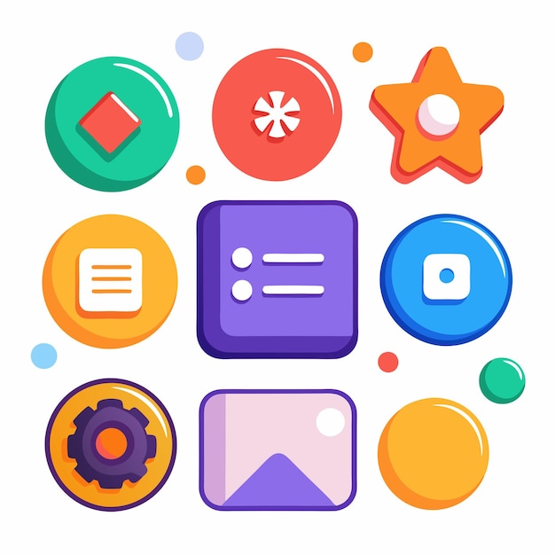 Modern Web button collection for web site Web design elements for UI designer
