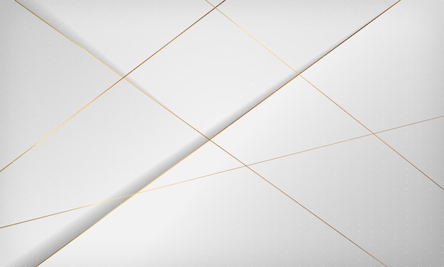 Modern white abstract background Elegant concept design with golden line decoration
