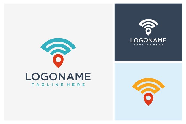 Modern wireless signal and location logo icon vector template Letter S outline logo Location Wifi