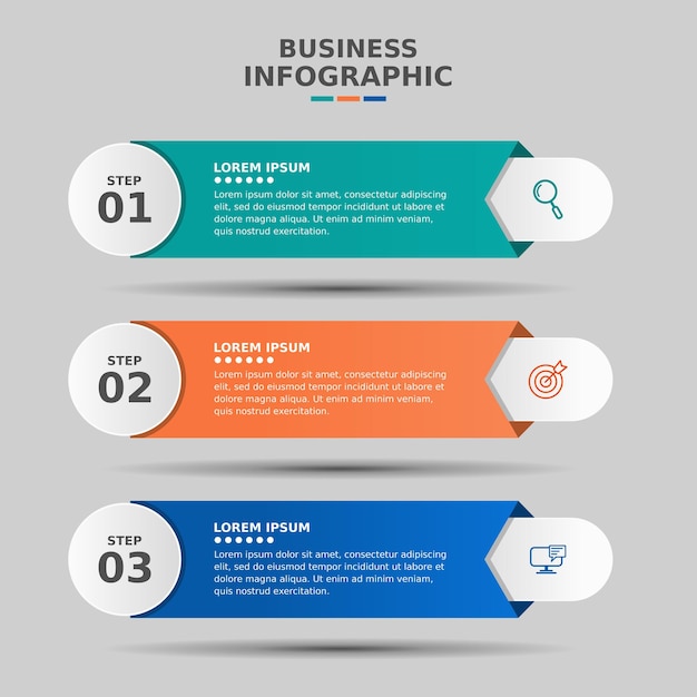 Moderni liiketoiminnan infografiikkamallin suunnittelu