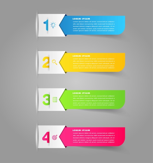 Moderni tekstilaatikko, mallipohja infografiikka banneriin