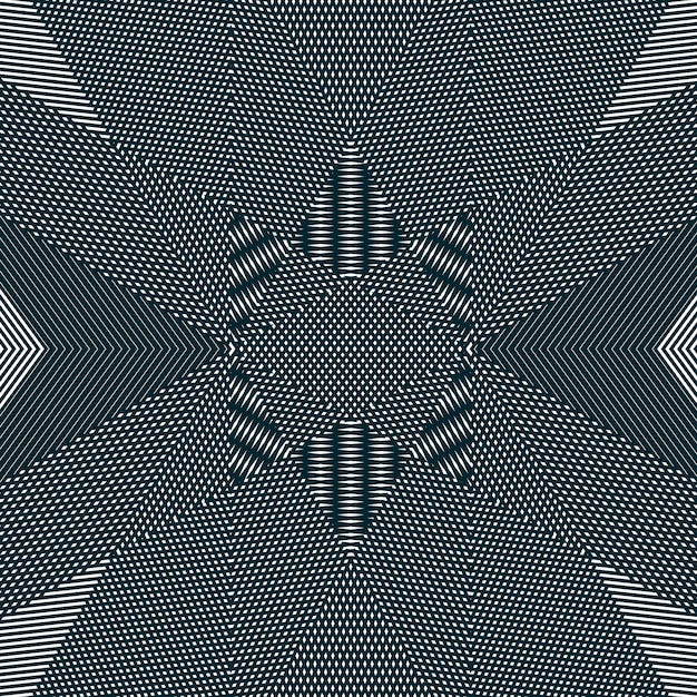 moire pattern, monochrome vector background with trance effect. optical illusion, creative black and white graphic backdrop.