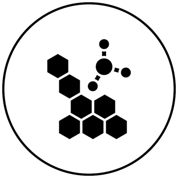 molecular structure icon vector image can be used for bioengineering