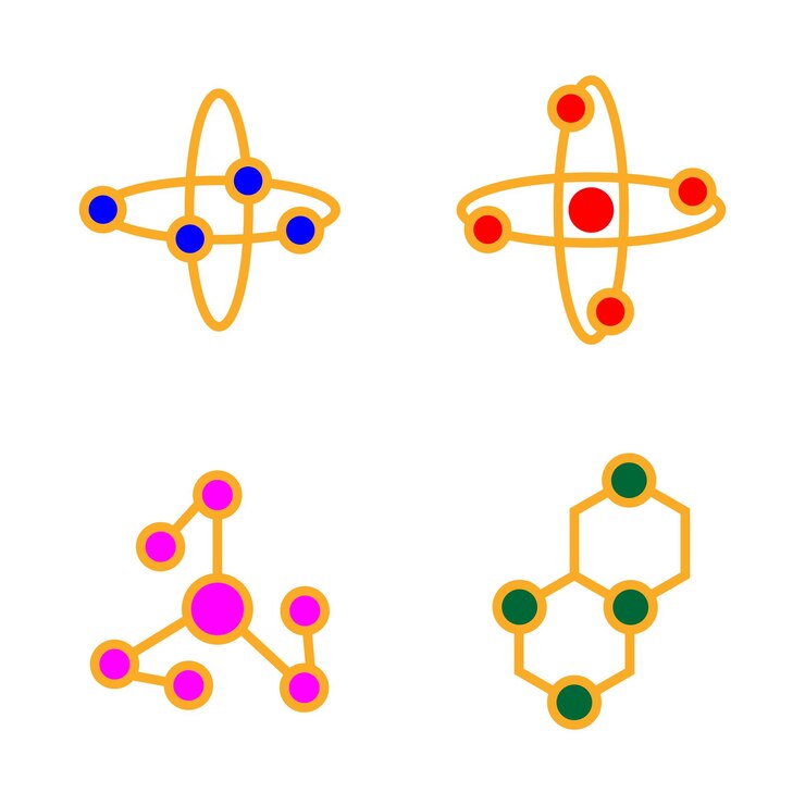 Vektori molecule color icon vector template logo trendy collection flat design