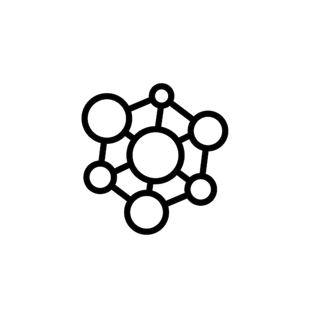 Molecule sign symbol vector