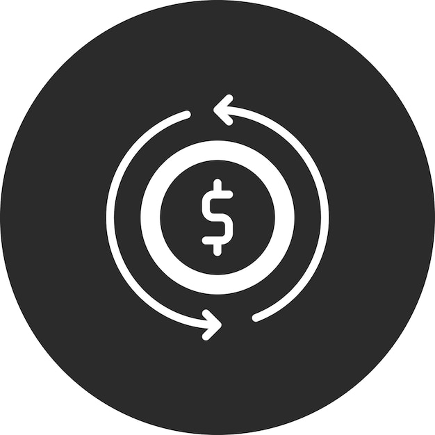 money flow vector icon illustration of seo and sem iconset