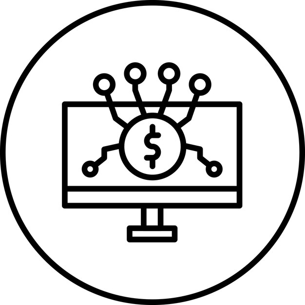 Money Software vector icon illustration of Accounting iconset