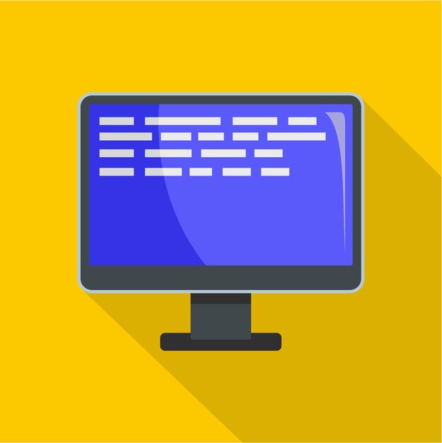 Monitor icon Flat illustration of monitor vector icon for web