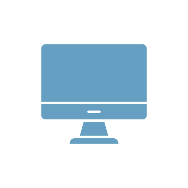 monitor screen icon vector template illustration design