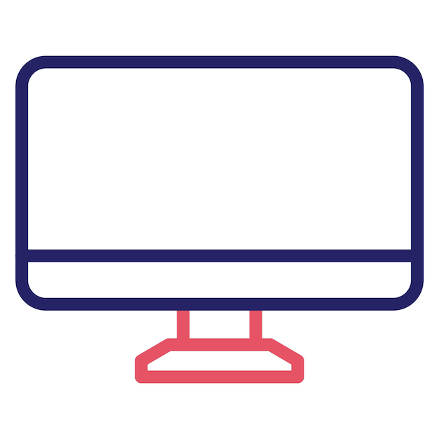 Monitor vector icon illustration of Computer and Hardware iconset