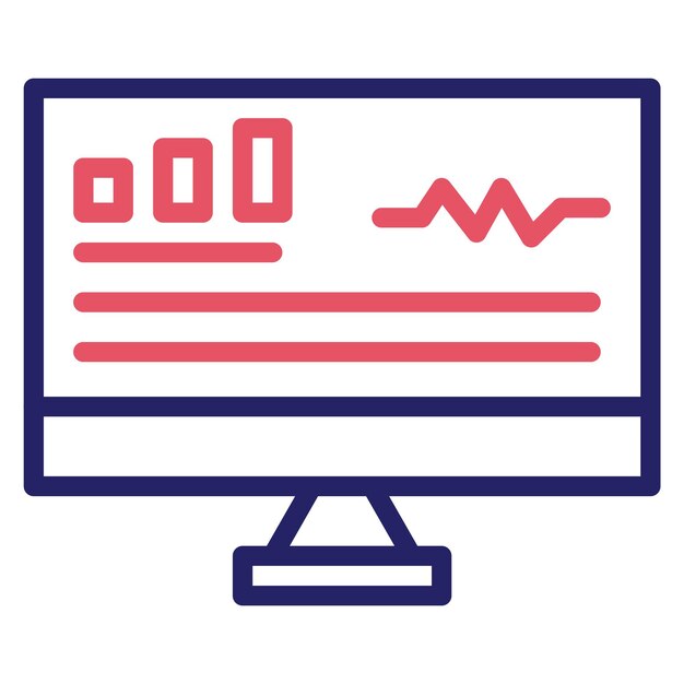 Monitoring vector icon illustration of SEO and SEM iconset