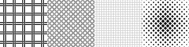 Monochrome Geometric Seamless Patterns