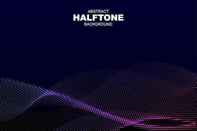 Monochrome gradient halftone dots background Vector illustration