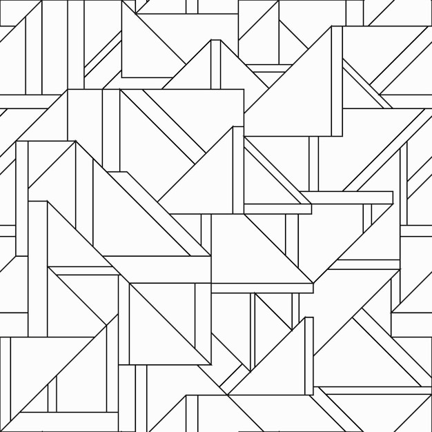 Monochrome retro triangle seamless pattern