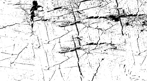 Monochrome texture composed of irregular graphic elements. Distressed uneven grunge background.