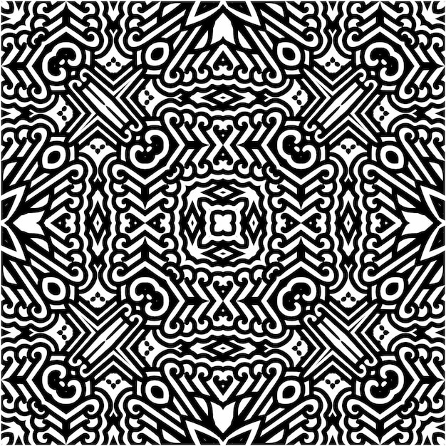 Monoline abstrack pattern with motif style