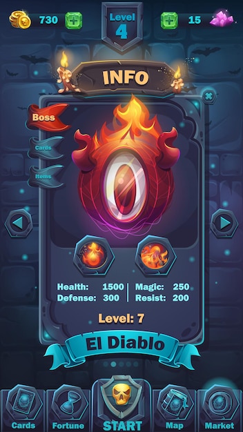 Monster battle GUI info playing field match