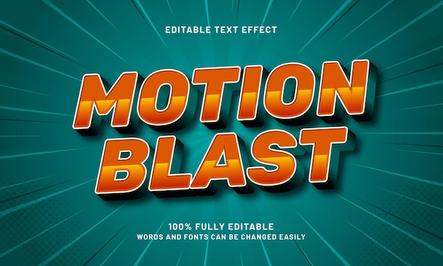 motion blast editable text effects with a run and sport theme
