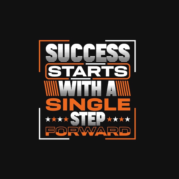 Motivational success quote banner for social media selfimprovement content and presentations