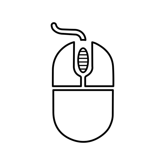 Mouse cursor outline icon Line art vector