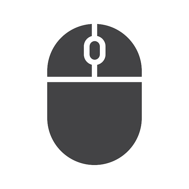 Mouse icon Symbol mark in filled style