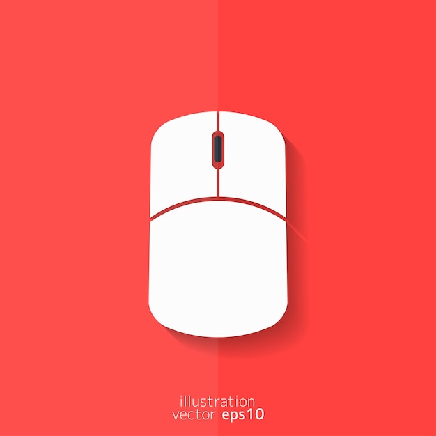 Mouse web icon flat design