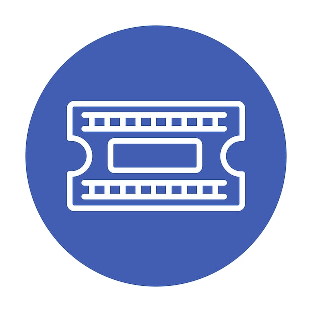 Movie Ticket Vector Illustration