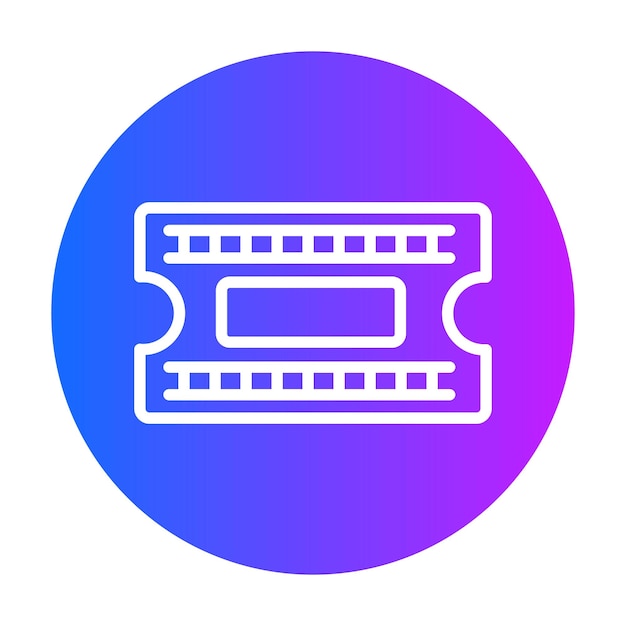 Movie Ticket Vector Illustration