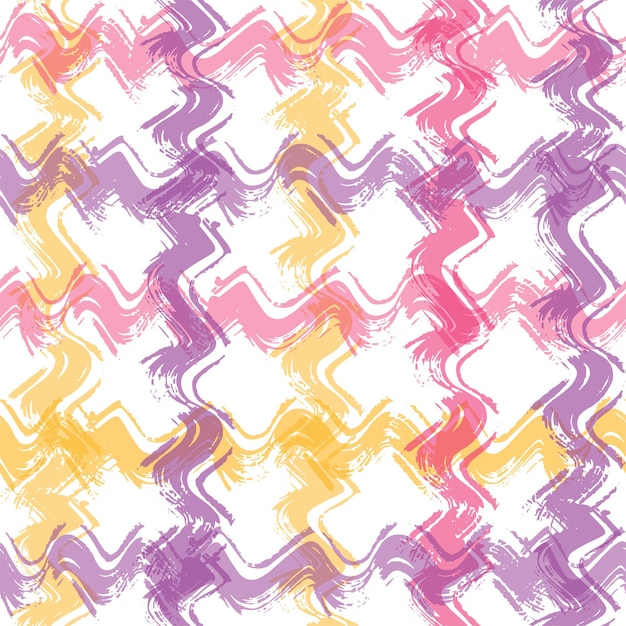 Multi color overlapping wavy shapes form a creative pattern