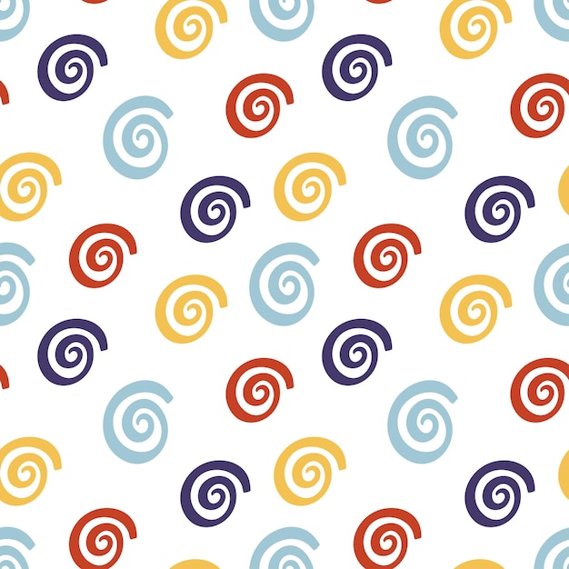 Multicolored spiral seamless pattern vector background Ideal for fabric textile baby bedding wa
