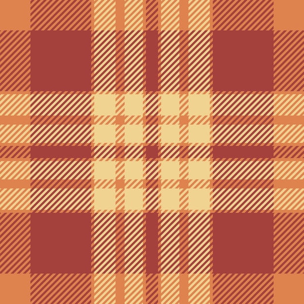 Multicolored textile pattern check luxurious fabric vector texture Deep tartan background seamless plaid in red and orange colors