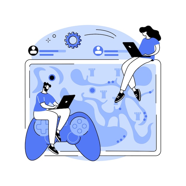 Multiplayer online battle arena abstract concept vector illustration