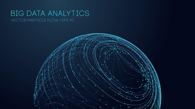 Music abstract background blue. Data technology abstract futuristic illustration. Big data visualization. EPS 10.