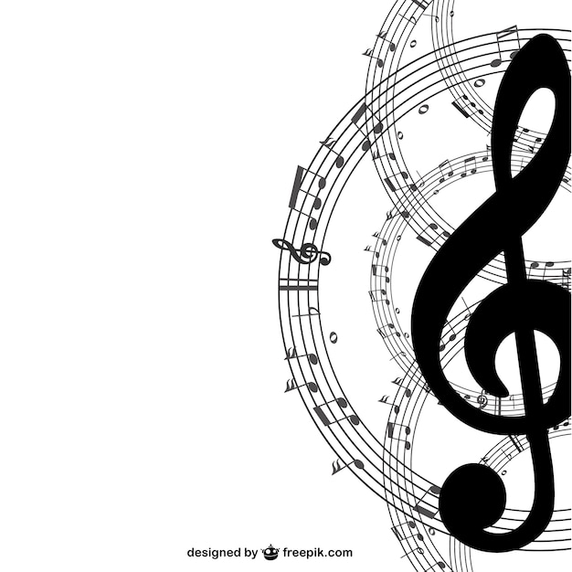 Music key and notes background
