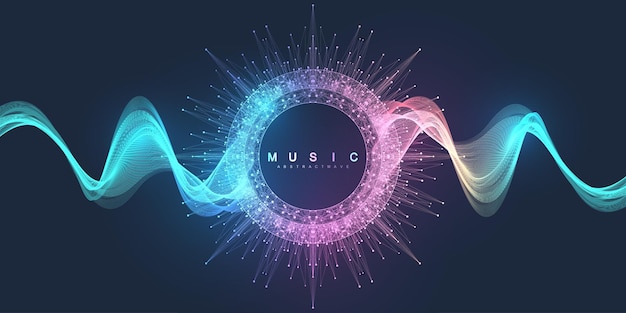 Music Party flyer cover design concept