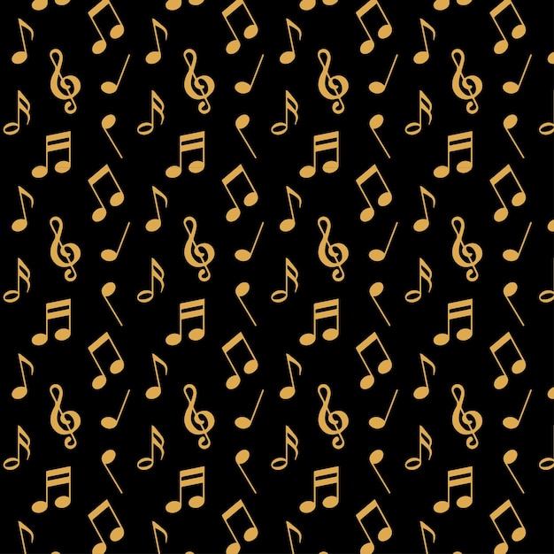 musical notes seamless pattern
