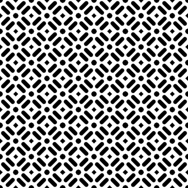 Mustavalkoinen saumaton abstrakti kuviotausta ja -pohja. Harmaasävyinen koristeellinen design.