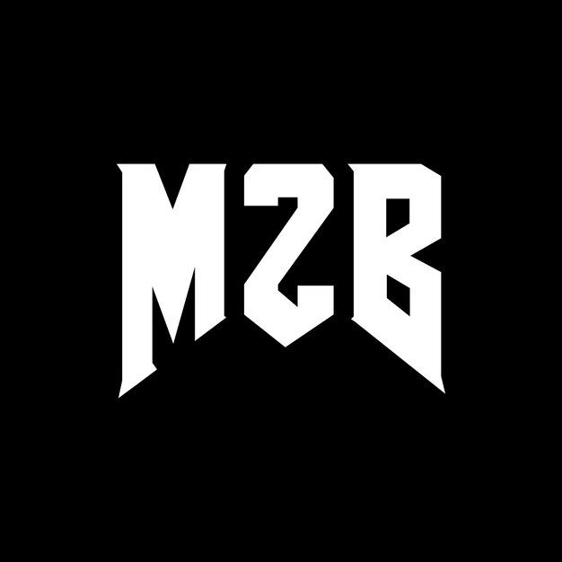 MZB letter logo design for technology company MZB logo design black and white color combination MZB logo MZB vector MZB design MZB icon MZB alphabet MZB typography logo design