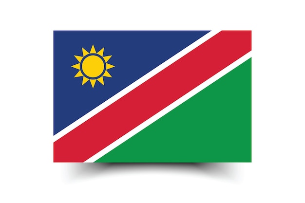 namibia flag official colors and proportion digital vector illustration