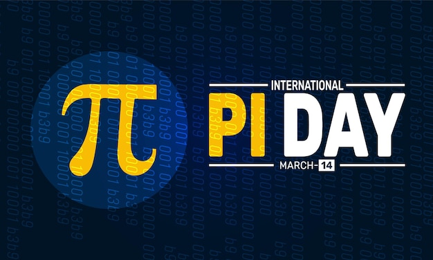 National Pi Day is Celebrated in March 14 This holidaythemed design is perfect for backgrounds banners greeting cards posters with text inscription Classic social media postsVector
