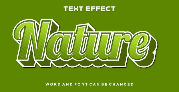 nature editable text effect