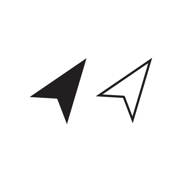 Navigation icon in trendy flat style isolated on grey background